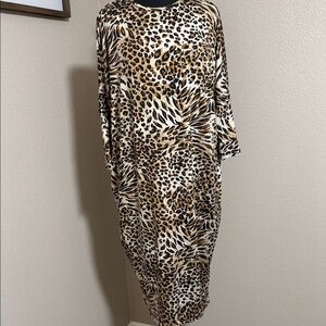 Nuggles Chic Animal Print Long Dress
